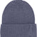 WoolBlendBeanie- Blue knit beanie with a brand label on a white background