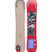 WorldPeace- Beige, red, white, black, and purple multicolored snowboard on a white background
