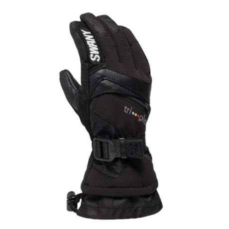 X-ChangeJr.Glove-Black glove with Swany branding on a white background