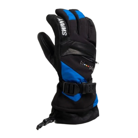 X-ChangeJr.Glove- and blue glove with brand name on a white background