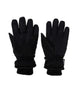 XpressIIGlove-A pair of black winter gloves shown from the back, featuring quilted stitching and elasticized cuffs, set against a plain white background.