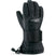 YouthWristguardGlove-Black glove with wrist strap on a white background