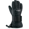 YouthWristguardGlove-Black glove with wrist strap on a white background