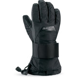 YouthWristguardGlove-Black glove with wrist strap on a white background