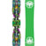 YUTES- Multicolored snowboard with a green base on a white background