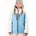 YouthAndieJacket-Child wearing a light blue and white jacket with a gray beanie on a white background