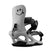YouthGhostFase-Grey snowboard binding with black hardware on a white background