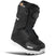 YouthLashedBoa-Black snowboard boot with white sole on a white background