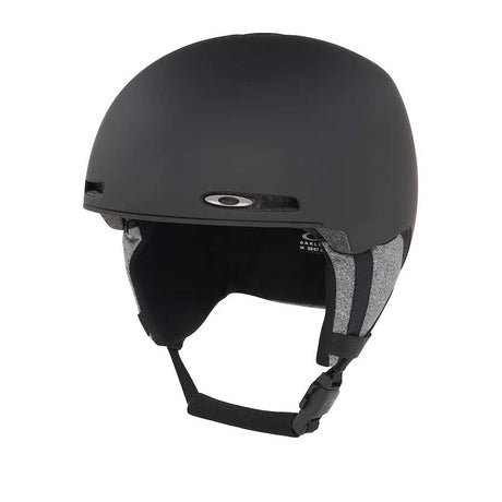 YouthMOD1MIPS-Black helmet with Oakley logo on a white background