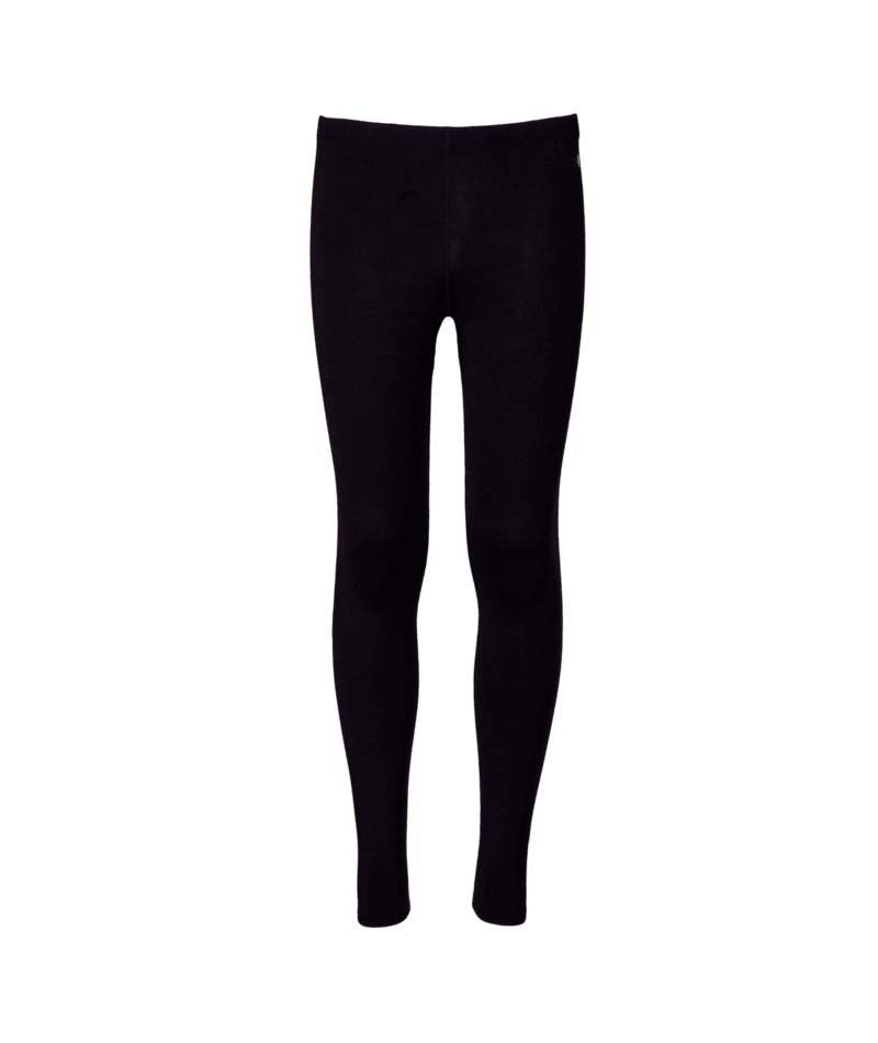 YouthPerformanceStretchBottoms- Black baselayer bottoms on a white background