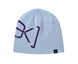 ak_LogoBeanie-Light blue beanie with purple [ak] symbol on a white background