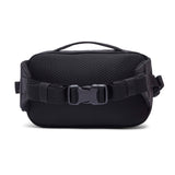 allpa-x-1-5l-hip-pack- Black waist bag with a brand logo on a white background