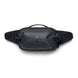 allpa-x-1-5l-hip-pack- Black waist bag with a brand logo on a white background
