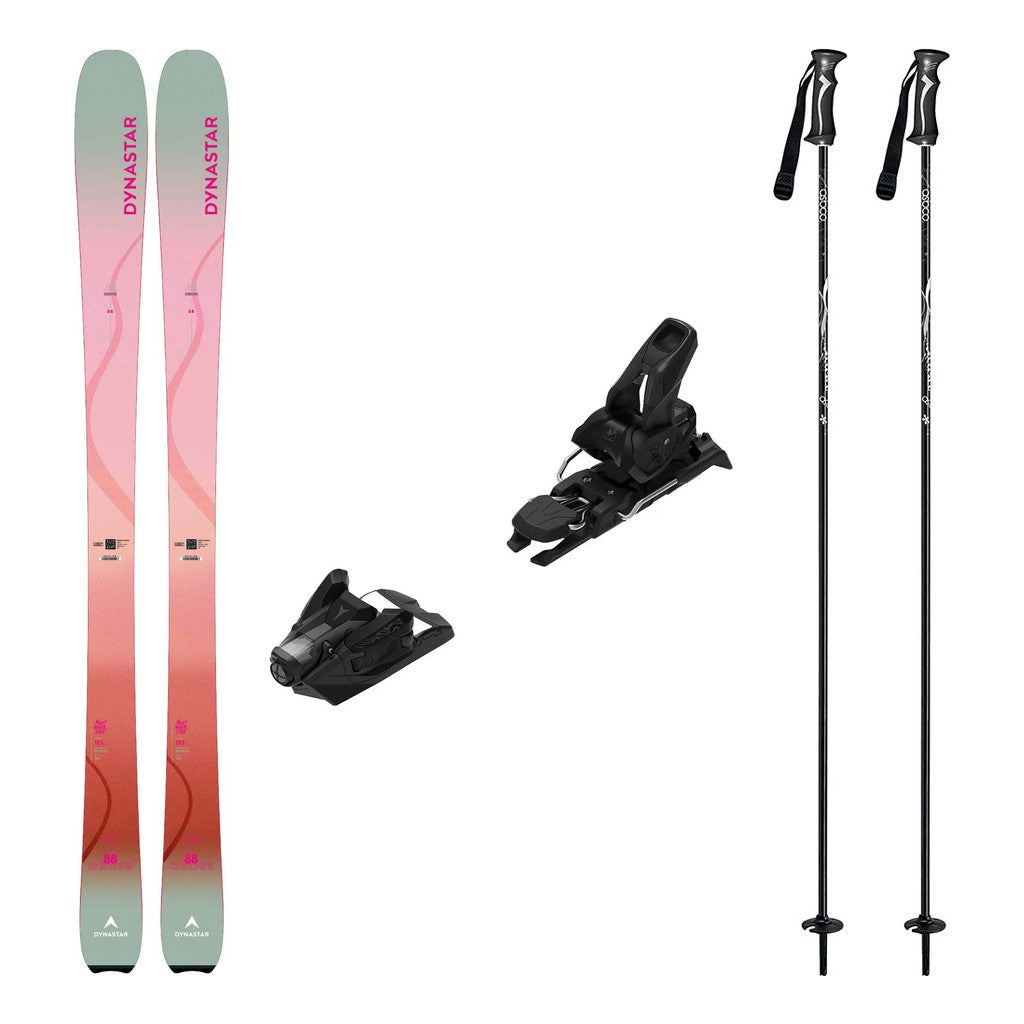Dynastar M-Cross W 88 Womens Skis 2027 with Strive 12 Bindings Ski Package - Black