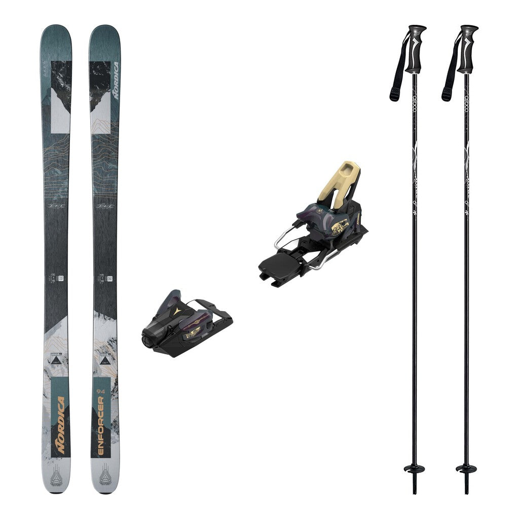 Nordica Enforcer 94 Mens Skis 2027 with Strive 14 Bindings Ski Package - Bent Chetler