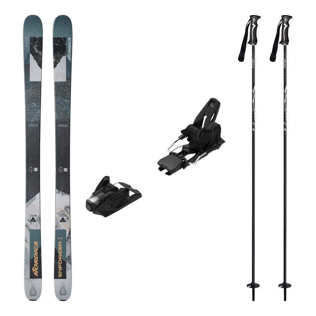 Nordica Enforcer 94 Mens Skis 2027 with Strive 14 Bindings Ski Package - Black