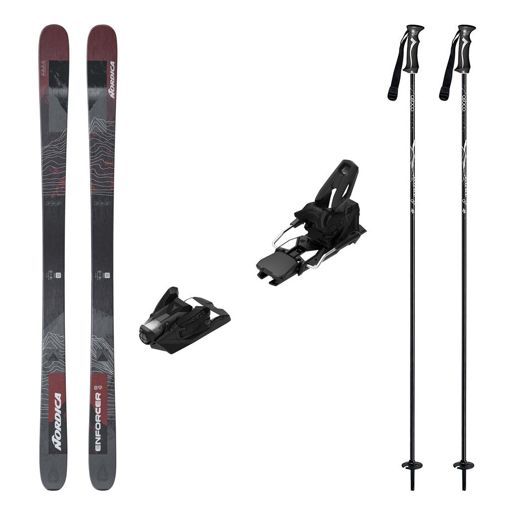 Nordica Enforcer 89 Mens Skis 2027 with Strive 14 Bindings Ski Package - Black