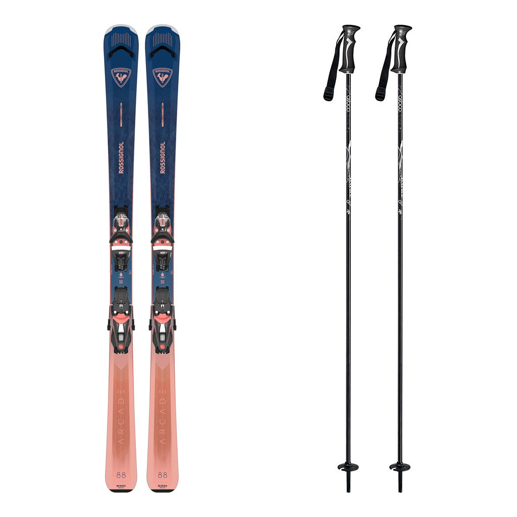 Rossignol Arcade 88 W Womens Skis 2027 with Konect NX 12 System Bindings Ski Package