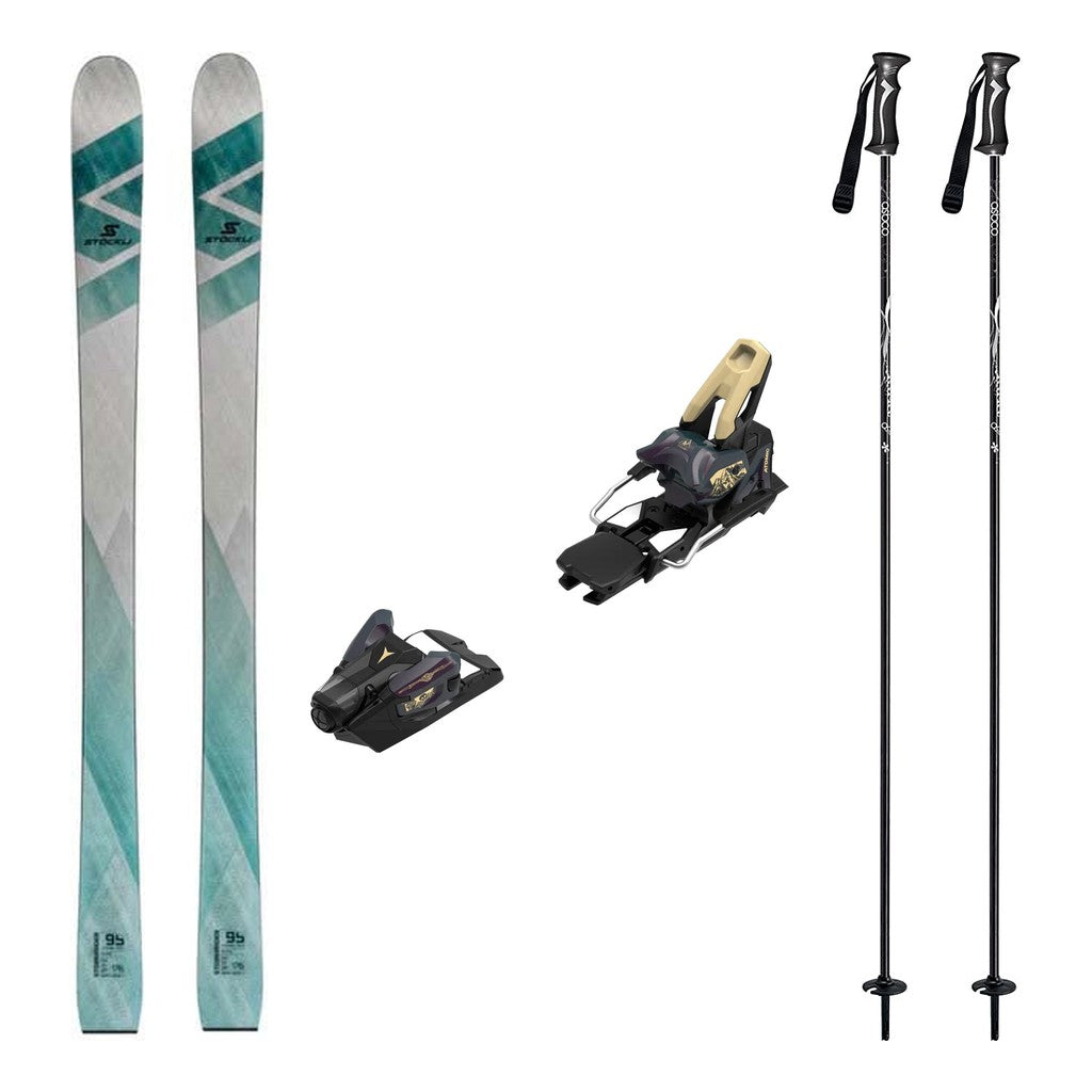 Stockli Stormrider 95 Mens Skis 2027 with Strive 14 Bindings Ski Package - Bent Chetler