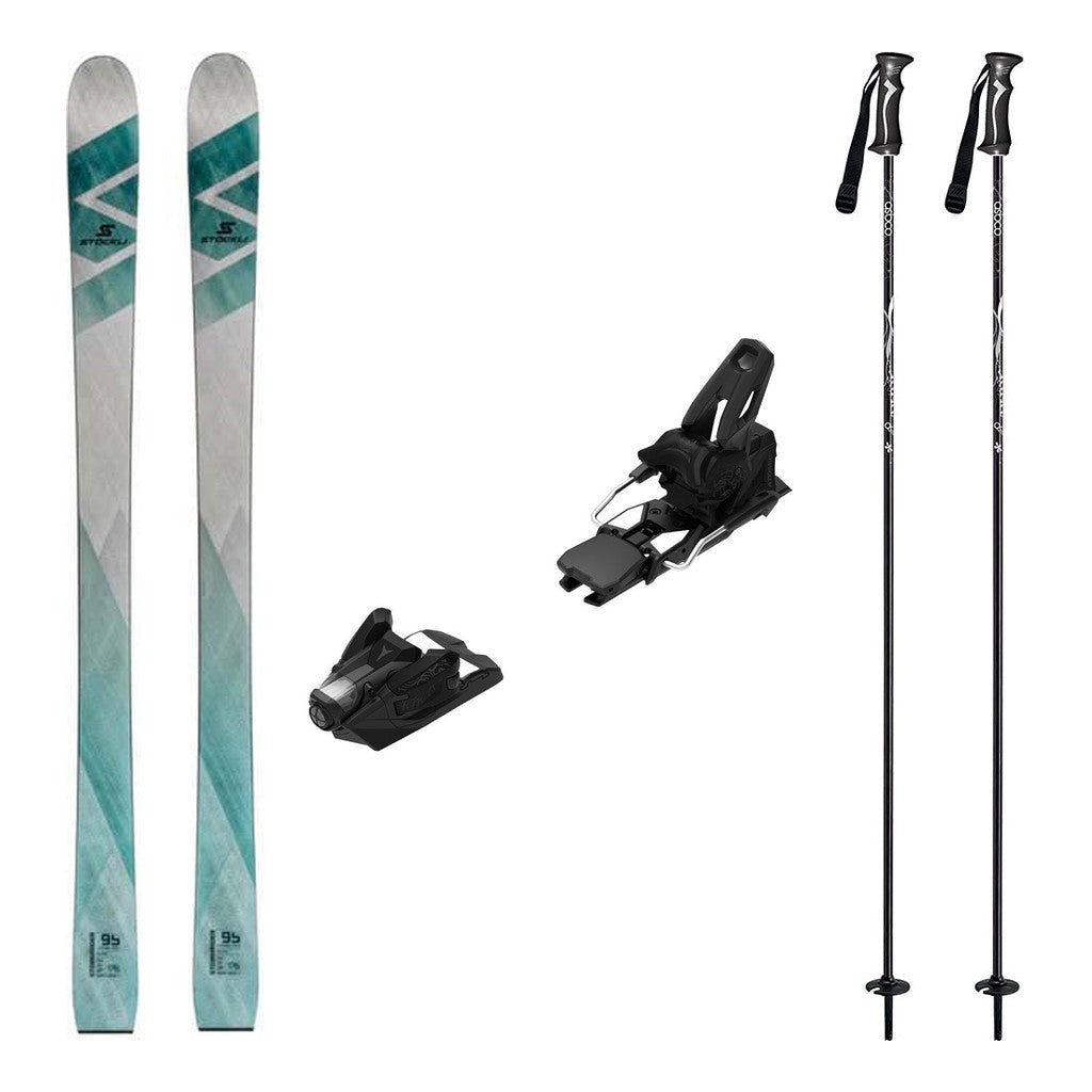 Stockli Stormrider 95 Mens Skis 2027 with Strive 14 Bindings Ski Package - Black