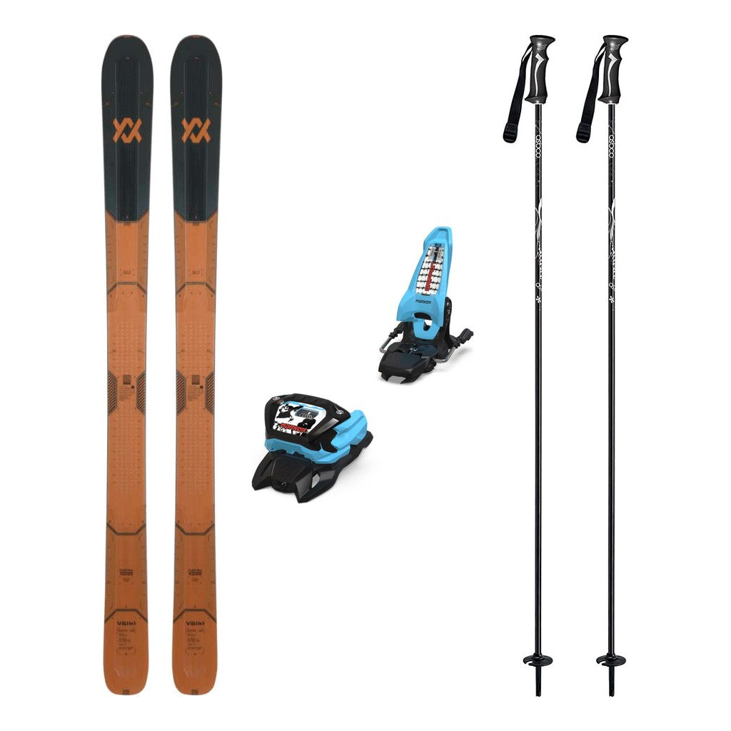 Volkl Mantra 108 Size 177cm Adult Skis 2026 with Marker Griffon 13 Bindings Ski Package - Black/Light Blue