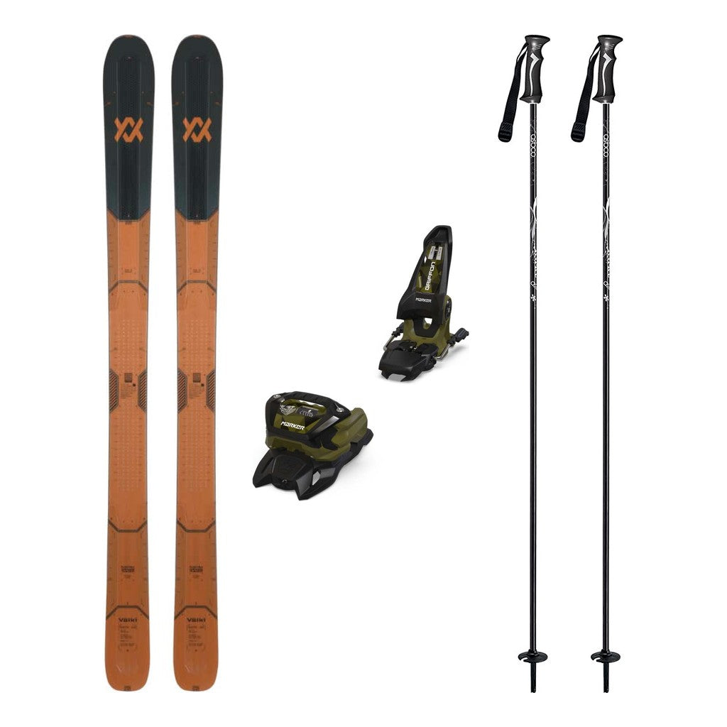 Volkl Mantra 108 Size 177cm Adult Skis 2026 with Marker Griffon 13 Bindings Ski Package - Black/Olive Green