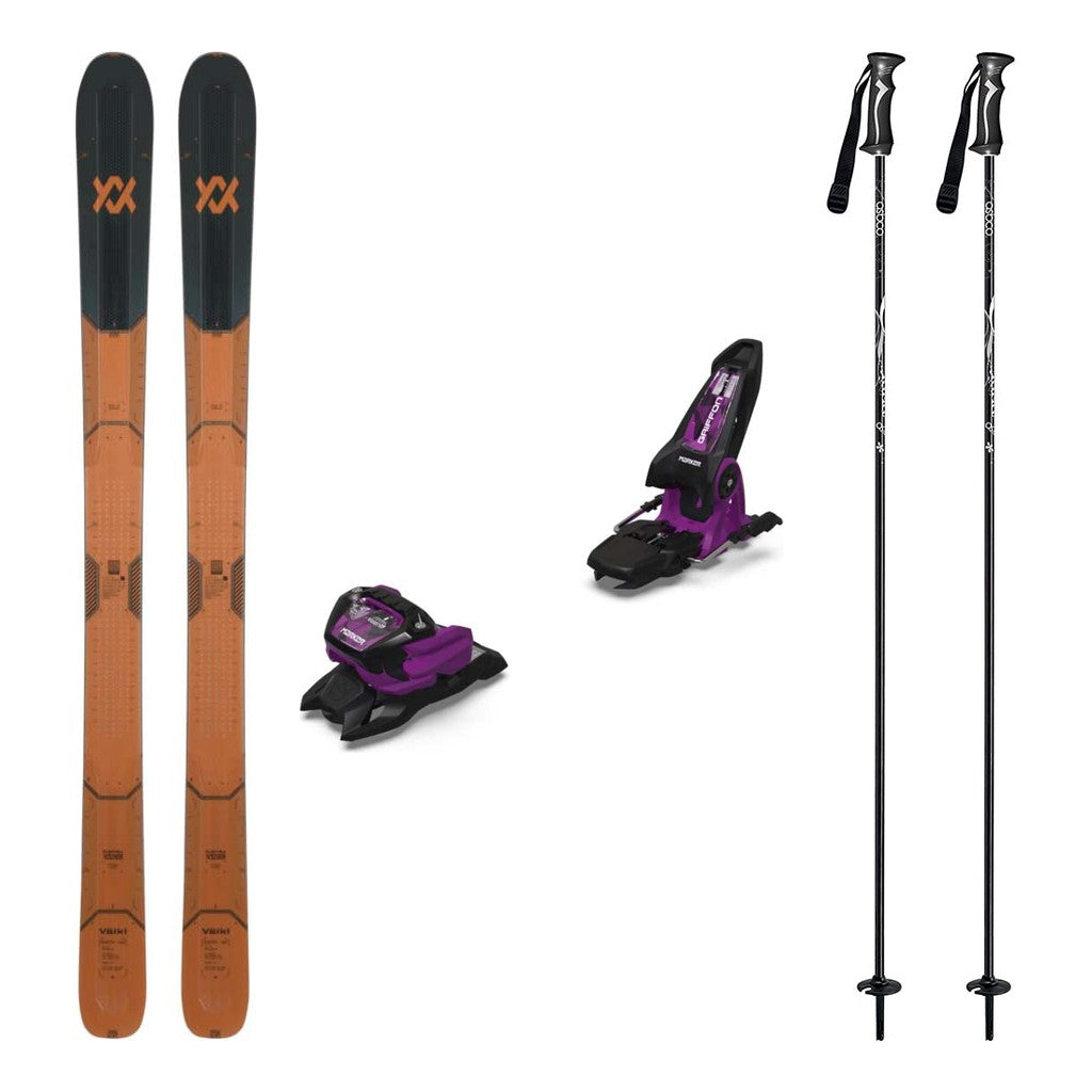 Volkl Mantra 108 Size 177cm Adult Skis 2026 with Marker Griffon 13 Bindings Ski Package - Black/Purple