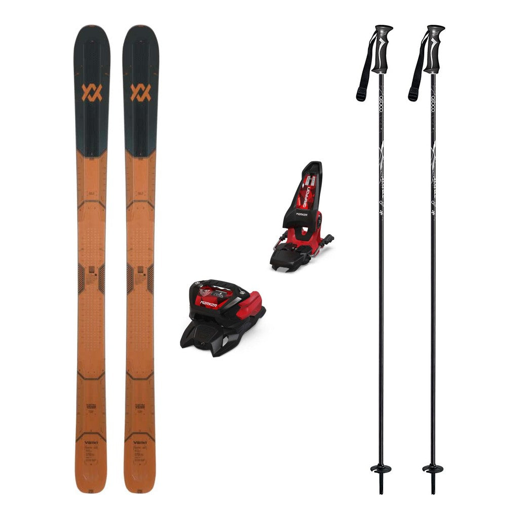 Volkl Mantra 108 Size 177cm Adult Skis 2026 with Marker Griffon 13 Bindings Ski Package - Black/Red