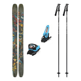 Atomic Bent 110 Adult Skis 2026 with Marker Griffon 13 Bindings Ski Package - Black/Light Blue