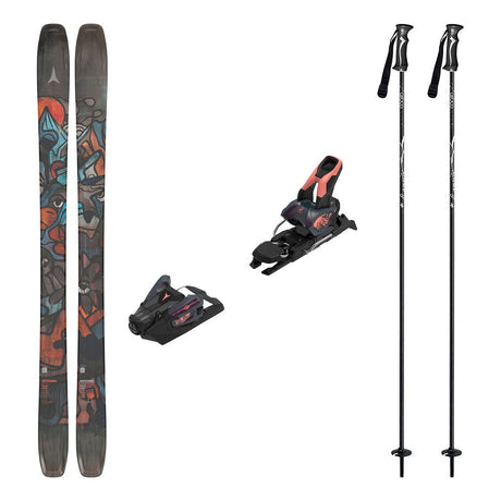 Atomic Bent 100 Adult Skis 2026 with Strive 12 Bindings Ski Package - Bent Chetler Salmon