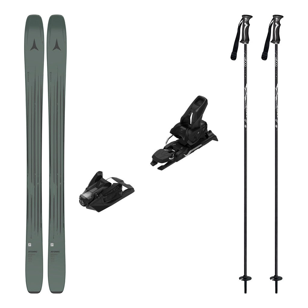 Atomic Maverick 96 Cti Adult Skis 2026 with Strive 12 Bindings Ski Package - Black