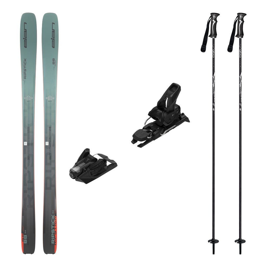Elan Ripstick 88 Skis Mens 2026 with Strive 12 Bindings Ski Package - Black