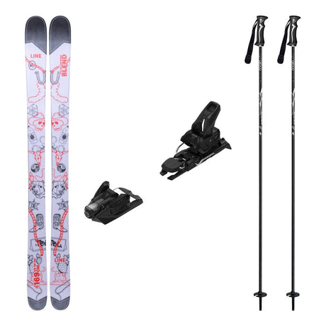 Line Blend TBL Adult Skis 2026 with Strive 12 Bindings Ski Package - Black
