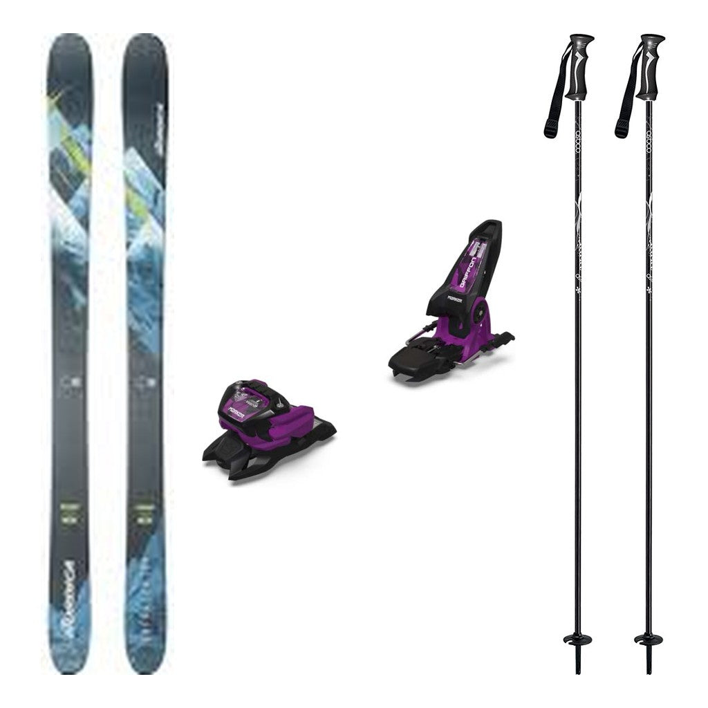 Nordica Enforcer 104 Mens Skis 2026 with Marker Griffon 13 Bindings Ski Package - Black/Purple