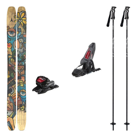 Atomic Bent Chetler 120 Mens Skis 2026 with Marker Griffon 13 Bindings Ski Package - Anthracite/Black/Red
