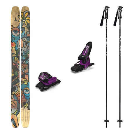 Atomic Bent Chetler 120 Mens Skis 2026 with Marker Griffon 13 Bindings Ski Package - Black/Purple