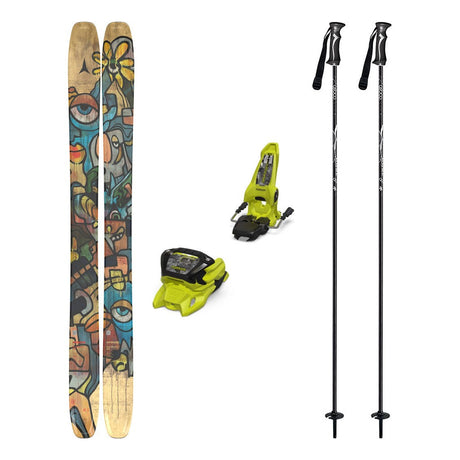 Atomic Bent Chetler 120 Mens Skis 2026 with Marker Griffon 13 Bindings Ski Package - Green/Black