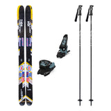 Line Optic 104 Adult Skis 2026 with Marker Griffon 13 Bindings Ski Package - Black/Powder Blue