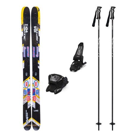 Line Optic 104 Adult Skis 2026 with Marker Griffon 13 Bindings Ski Package - Black