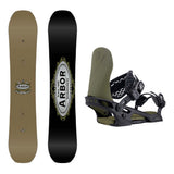 Arbor Element Decon Mens Snowboard 2027 with Spruce Bindings Snowboard Package - Military/Black