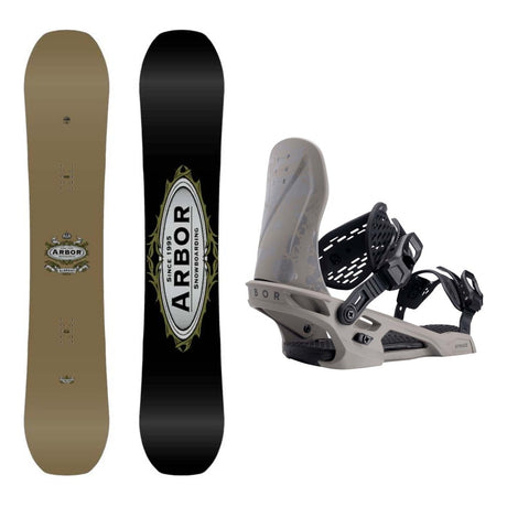 Arbor Element Decon Mens Snowboard 2027 with Spruce Bindings Snowboard Package - Smoke/Grey