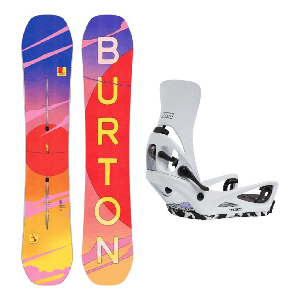 Burton Feelgood Womens Snowboard with Step On Lexa X Bindings Snowboard Package