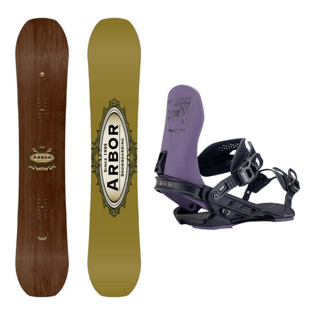 Arbor Element Mens Snowboard 2027 with Hemlock Bindings Snowboard Package