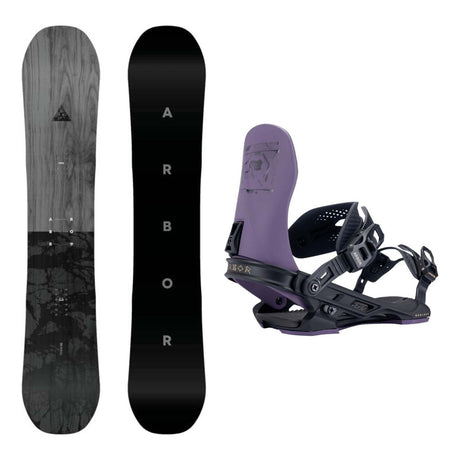 Arbor Formula Mens Snowboard 2027 with Hemlock Bindings Snowboard Package