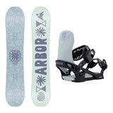 Arbor Seedling Kids Snowboard 2027 with Sapling Bindings Snowboard Package - Blue/Mint