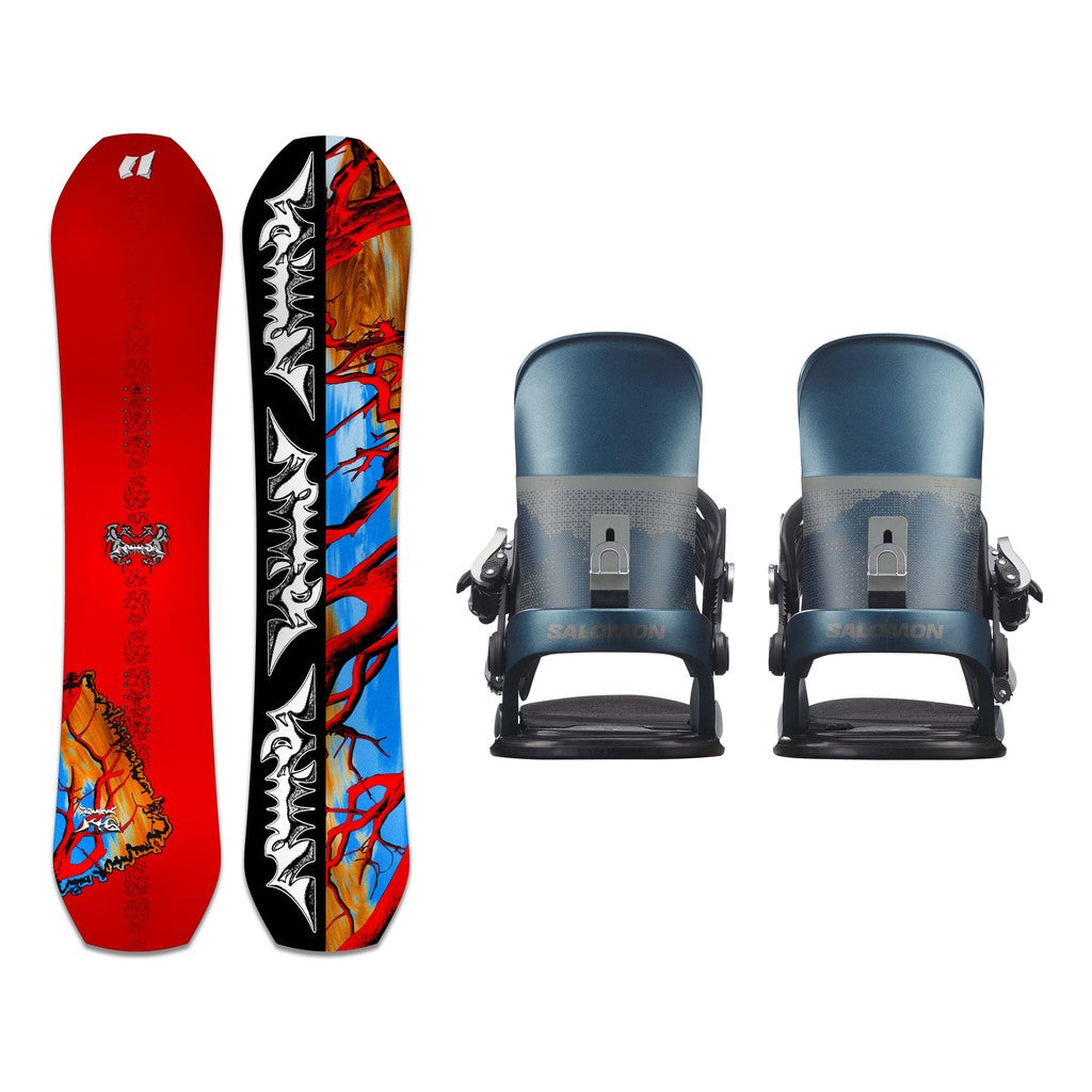 Armada Squonk Adult Snowboard 2027 with EDB Bindings Snowboard Package - Mediterranea Grey