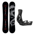 Burton Blossom Camber Adult Snowboard with Step On Cartel X Bindings Snowboard Package - Black