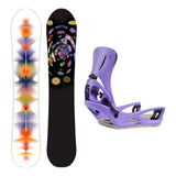Burton Counterbalance Camber Adult Snowboard with Step On Genesis Re:Flex Bindings Snowboard Package - Purple Voltage