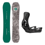 Burton Family Tree Hometown Hero Adult Snowboard with Step On Genesis Re:Flex Bindings Snowboard Package - Black