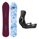 Burton Family Tree Sketch Artist Camber Adult Snowboard with Step On Genesis Re:Flex Bindings Snowboard Package - Black